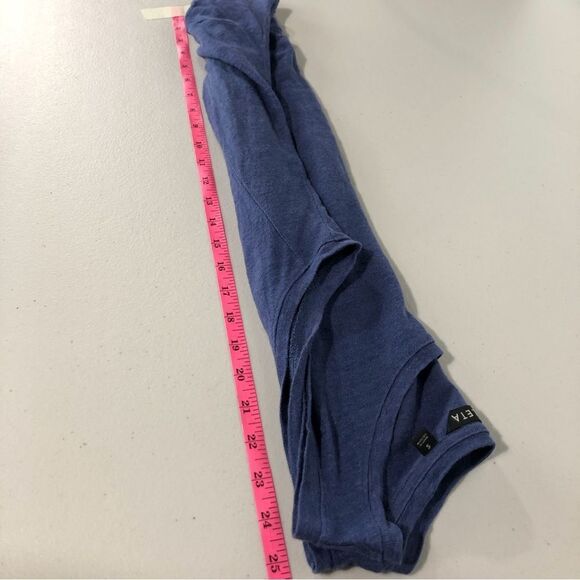 Athleta Twist Zephyr 100% Linen Tank Top Womens Small Blue Sleeveless 75851 - Picture 9 of 11